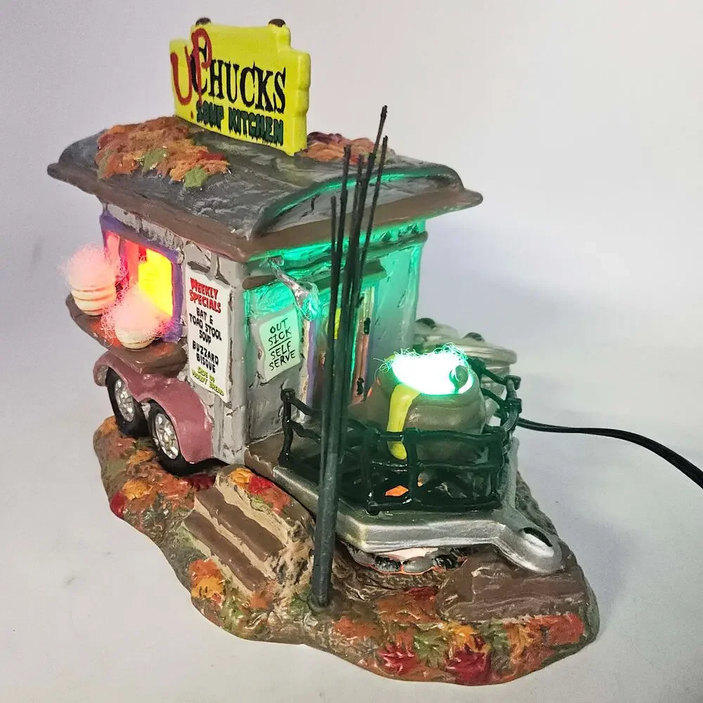 Department 56 Halloween Upchuck's Soup Kitchen Haunted Wheels Food Trucks